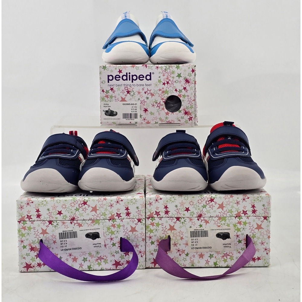 3 lot pediped Aries Venus Sneakers Toddler Size 5.5-6.5 Multiple colors - NEW